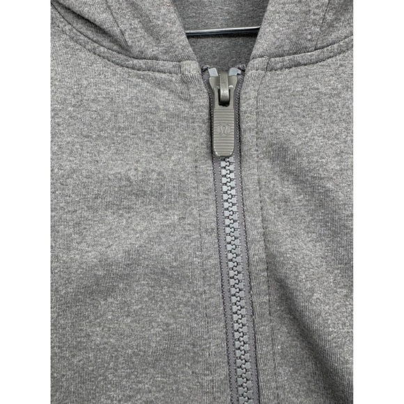 Lululemon Mens Heathered Grey Full Zip Hoodie Sweatshirt Size M - Picture 3 of 8